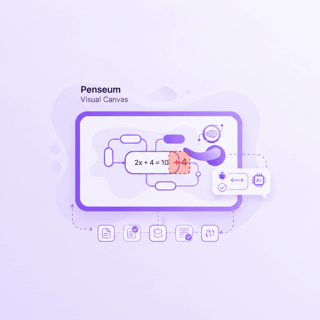AI automatic practice test creator correcting a math problem live