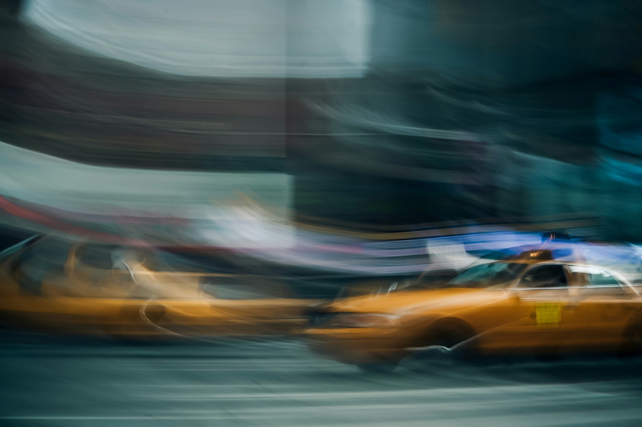 Blurred taxis