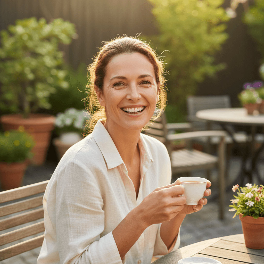 Photo of susan smiling after Anolift