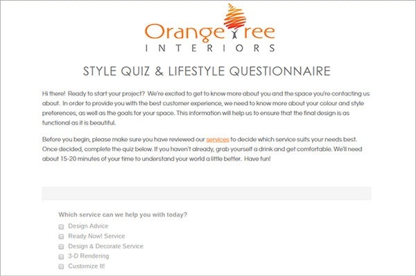 online interior design style quiz