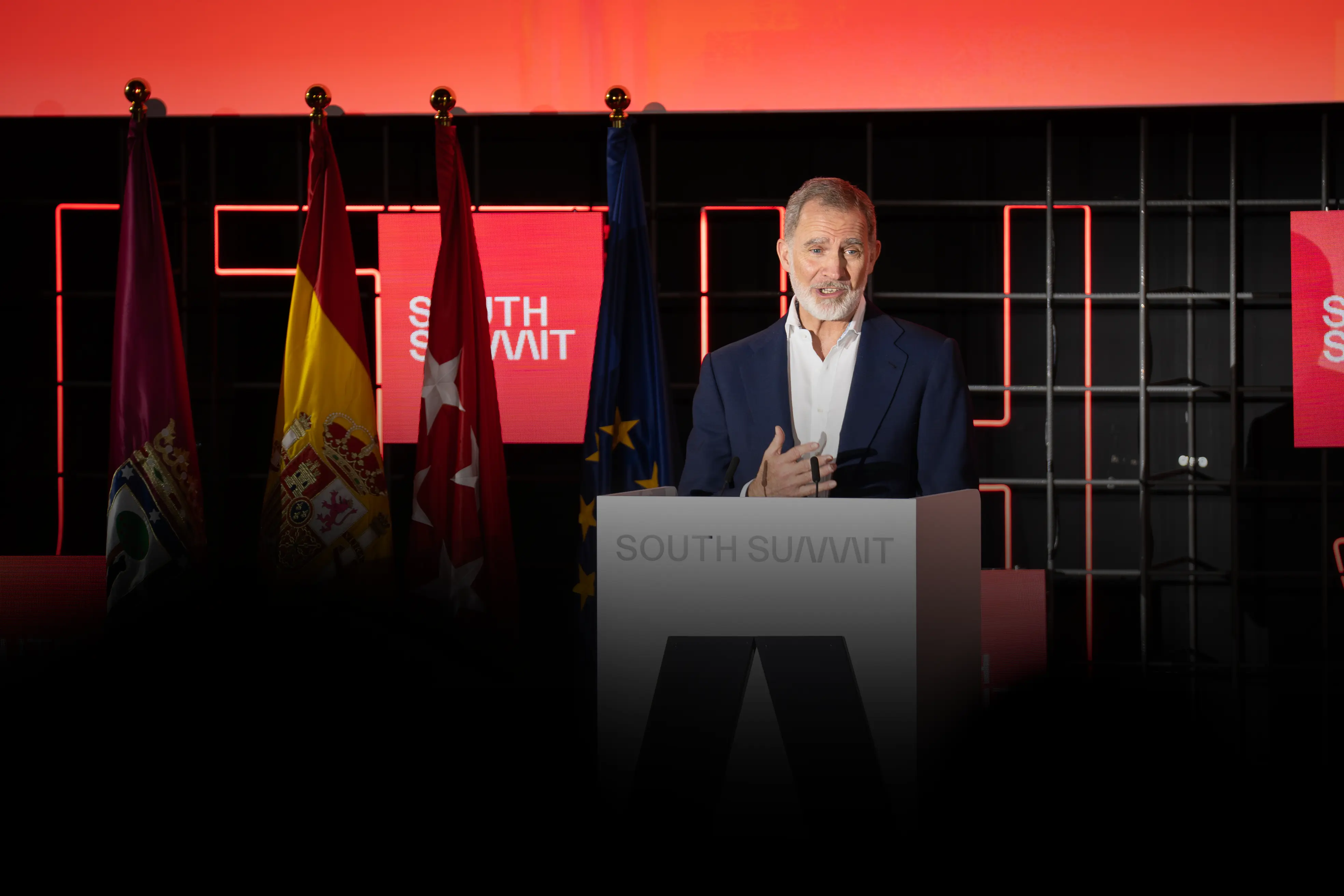 Rey Felipe VI durante su discurso en South Summit Madrid