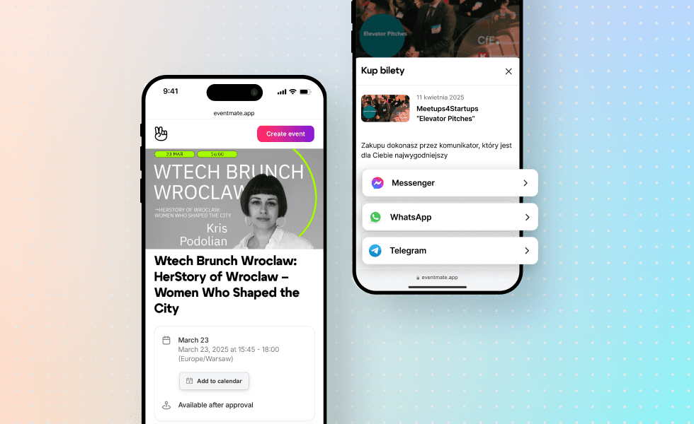 No code event landing page
