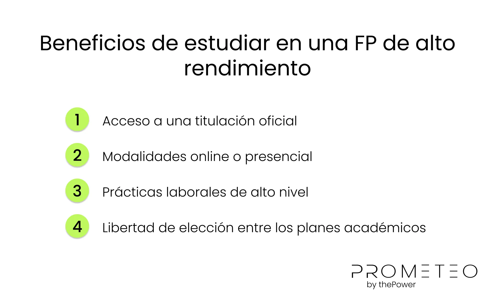 Beneficios de estudiar en una FP de alto rendimiento