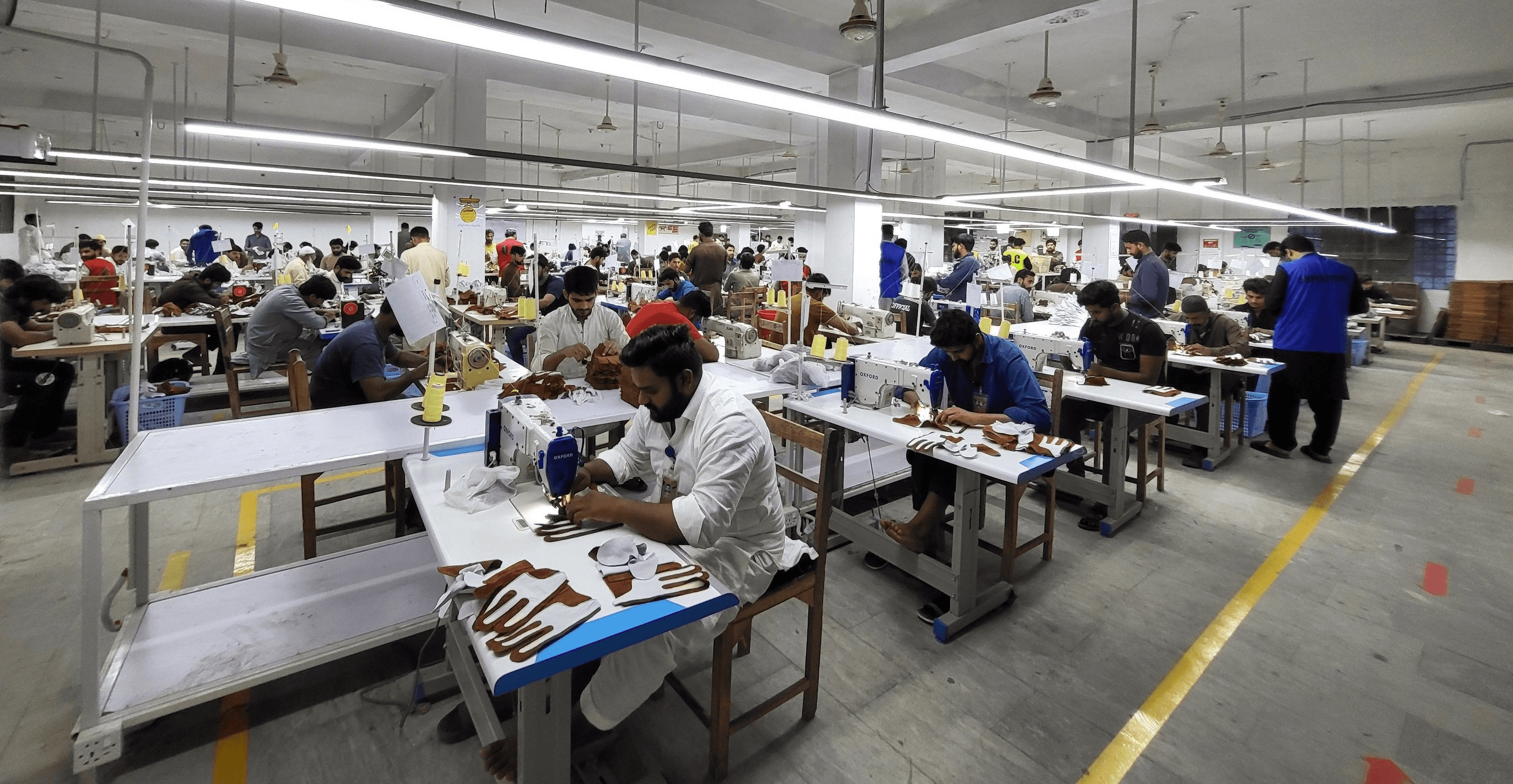 Inside of Pakistani garments factory for Sughran Trading