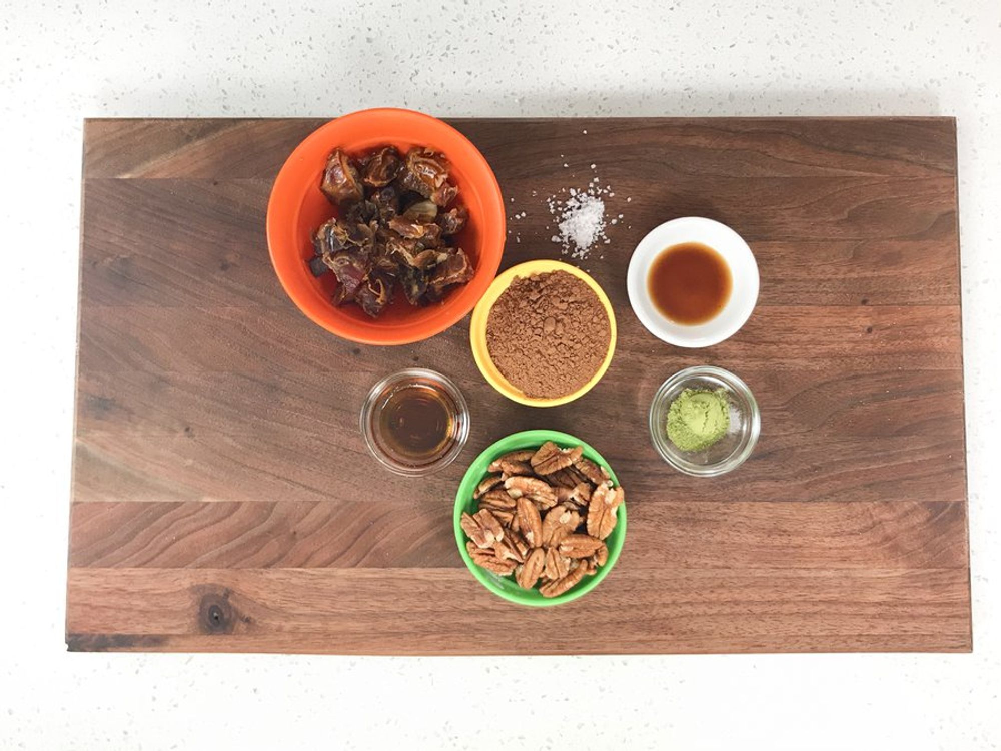 ingredients for matcha bites