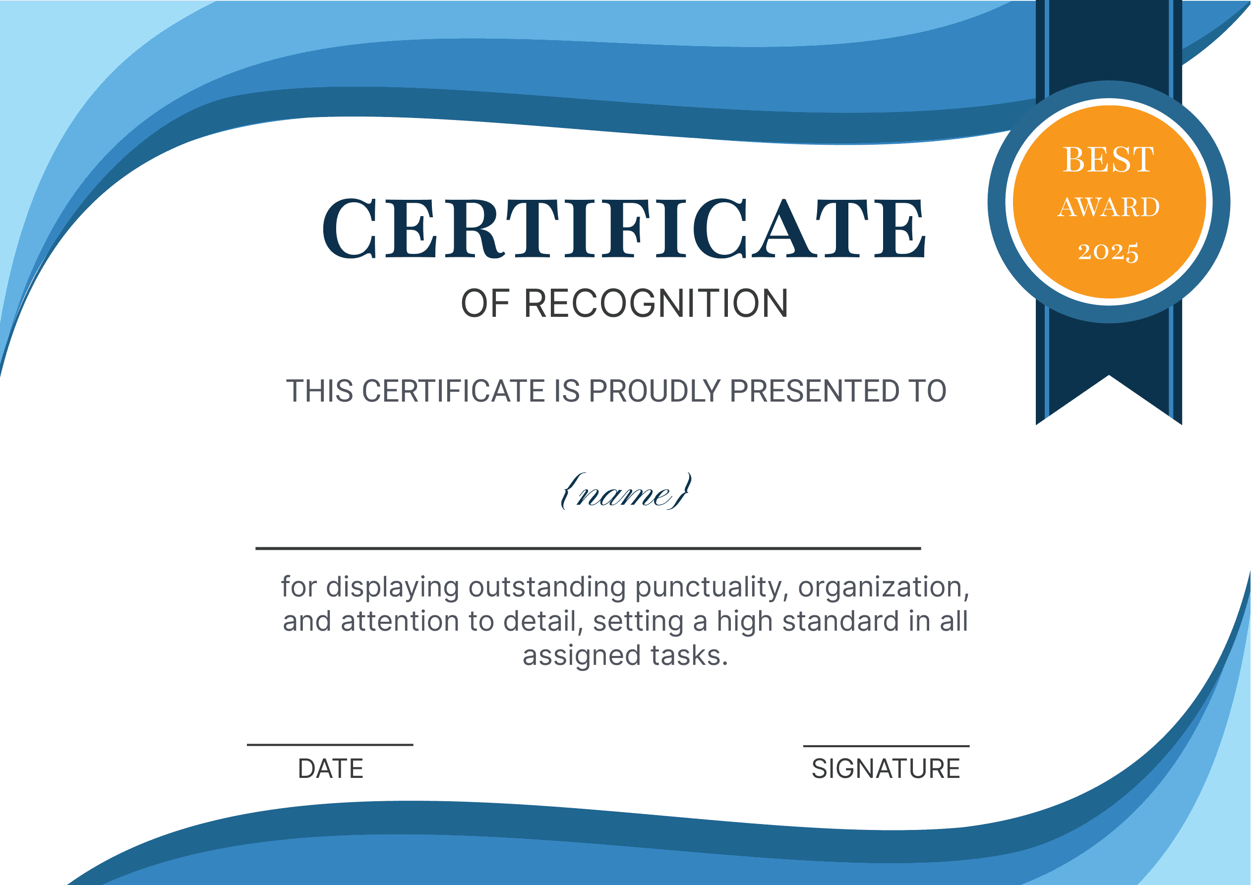 Wauld Certificate Template