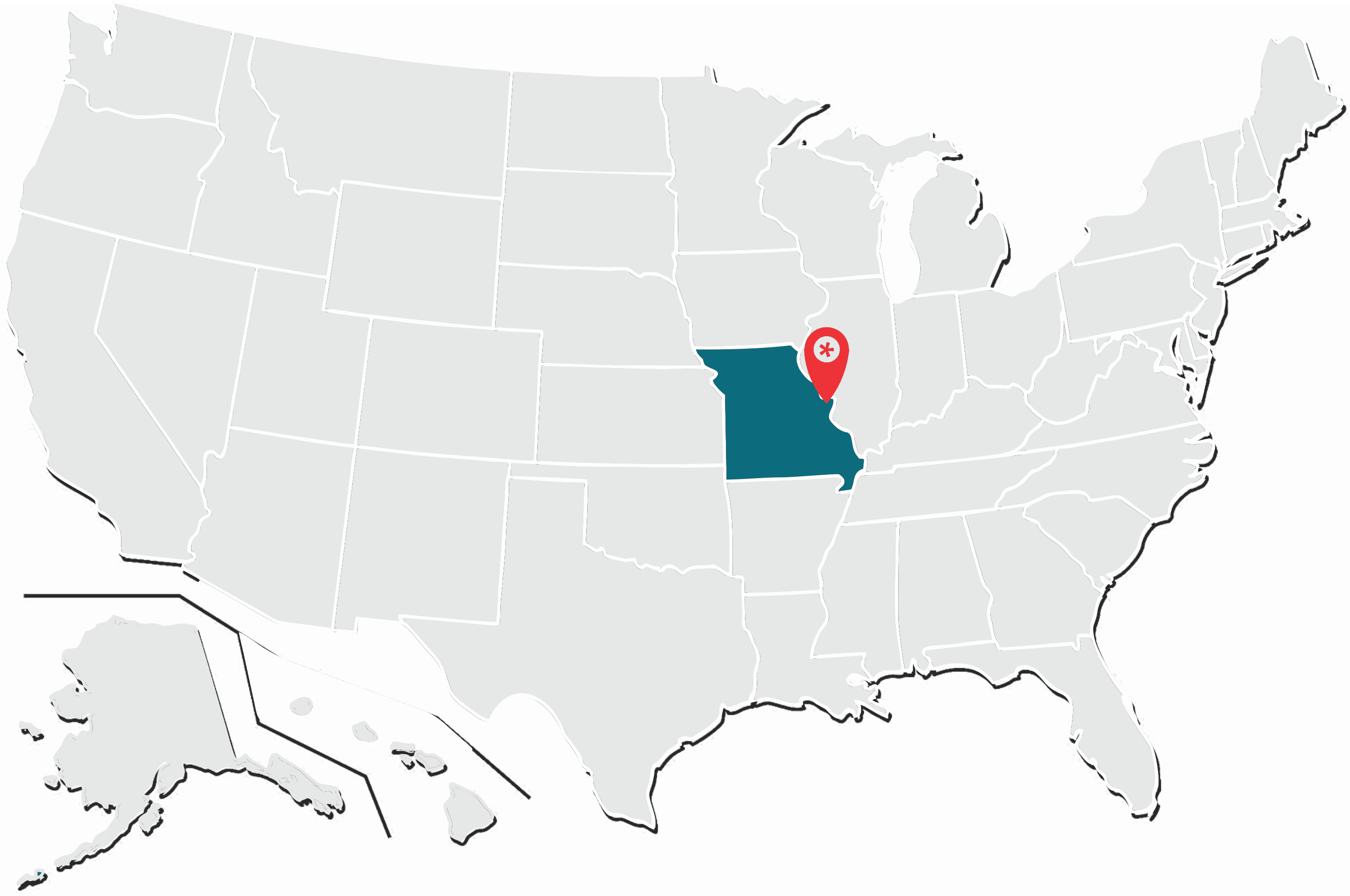 A map showing the states where the LifeSpice plant is located.