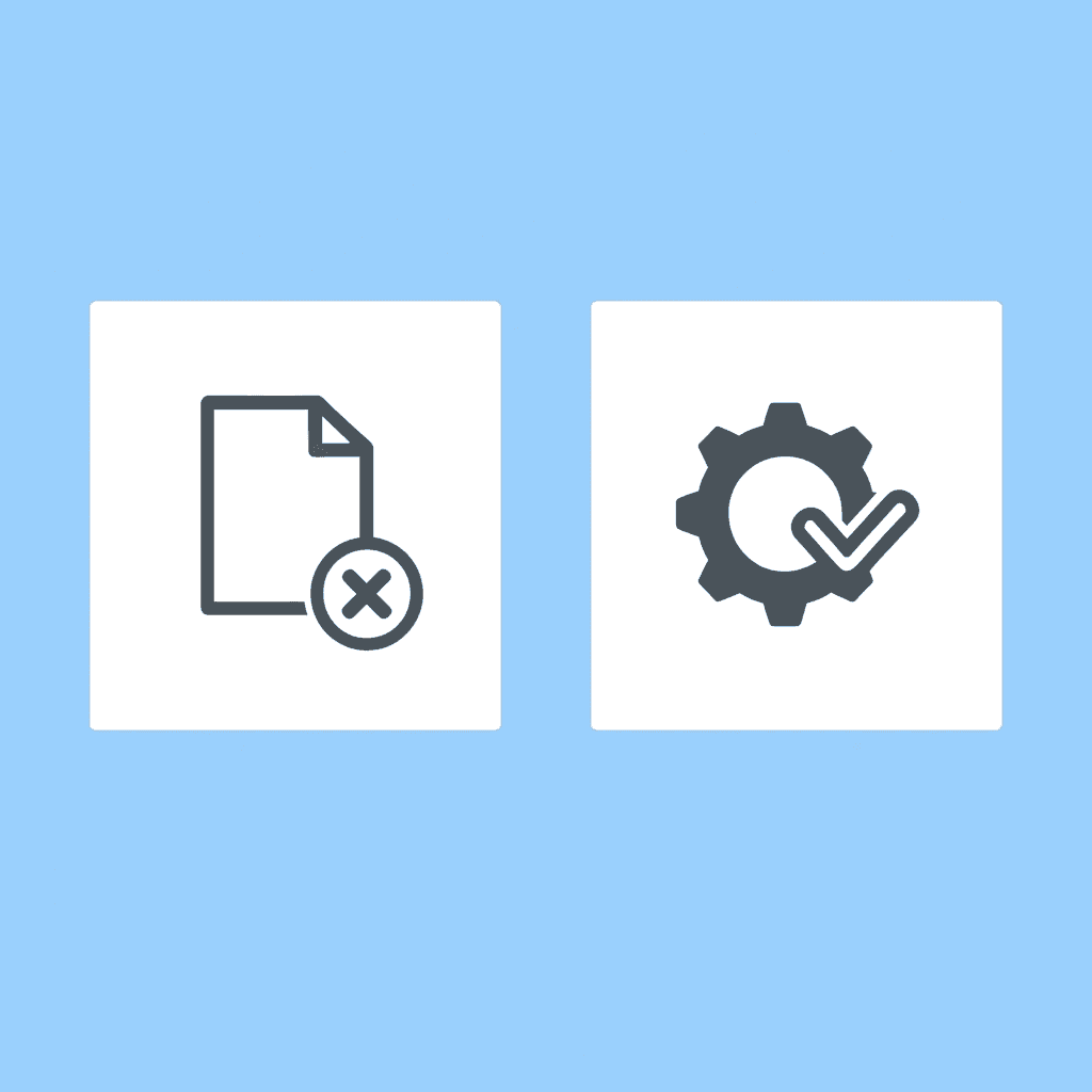 Before and after comparison: messy scattered documents transforming into organized structured files