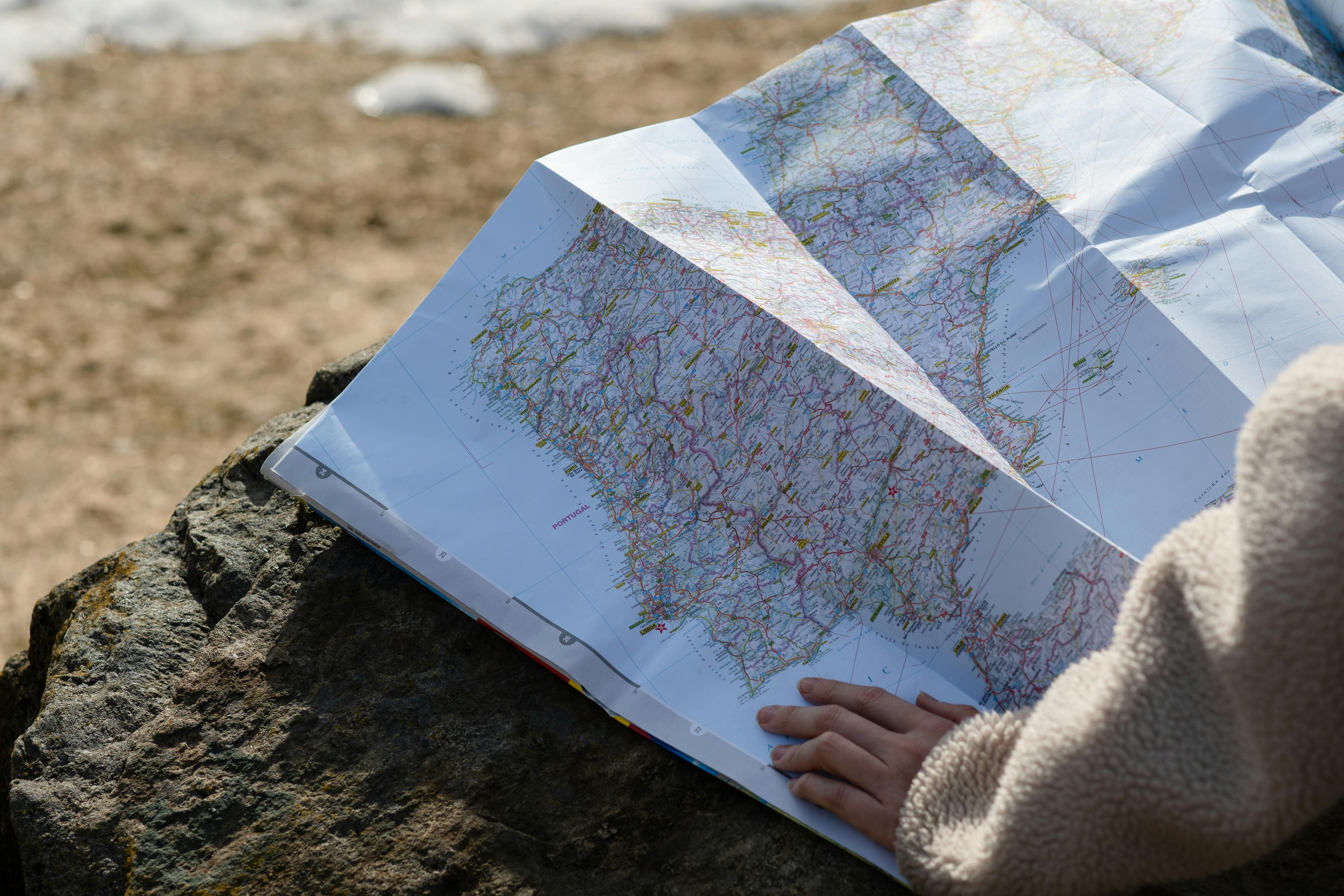 A calculator ontop a table
