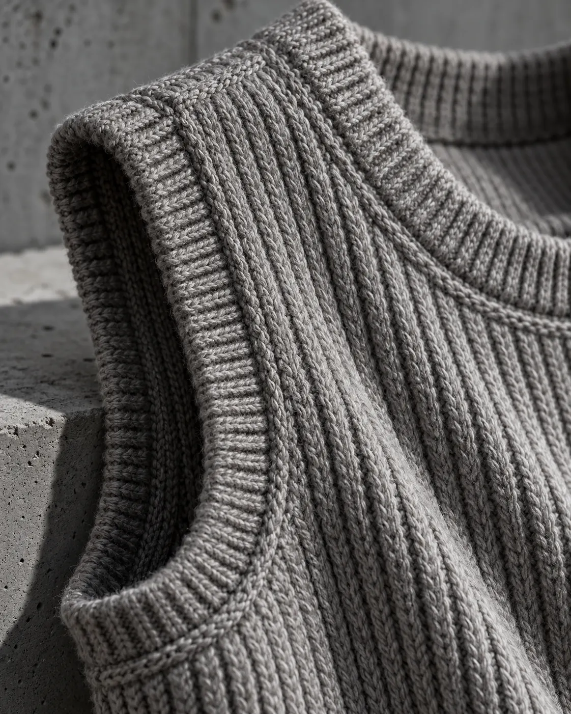 Rib Knit Vest, fabric detail
