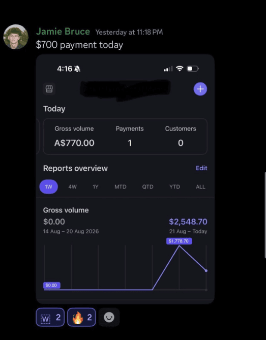 $700 payment today