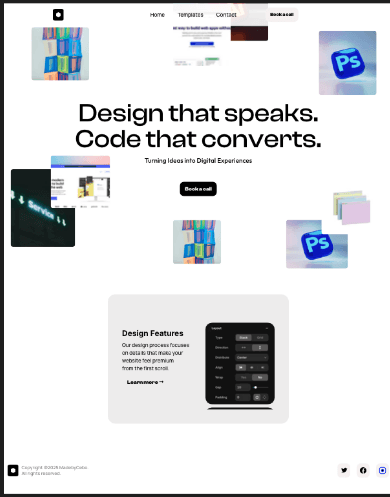 Graphic featuring various colorful speaker designs and the tagline "Design great speakers. Create great content."