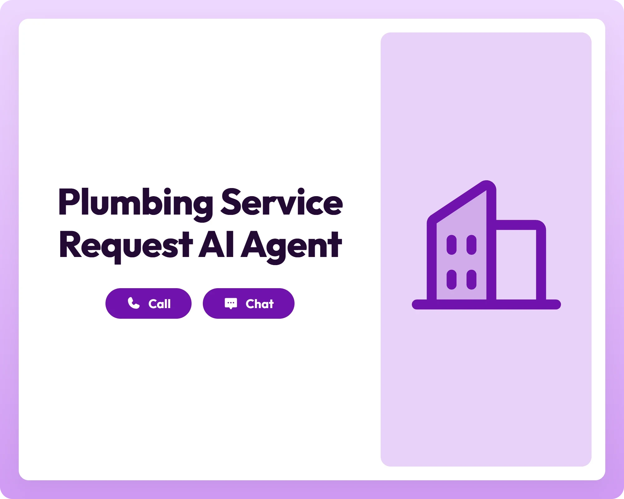 ai real estate agent supporting plumbing service requests with call and chat tools