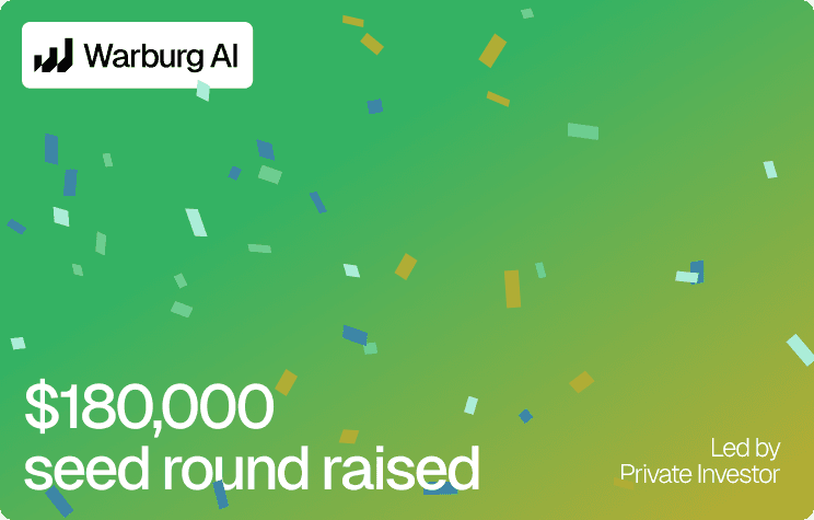 Warburg AI completed $180,000 seed round funding led by a private investor