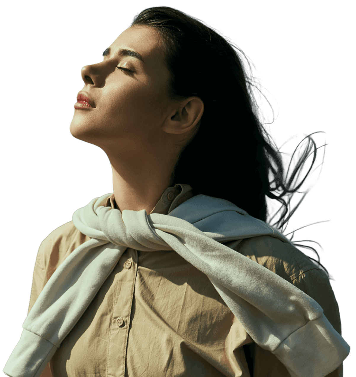 black-woman-with-short-haircut-studio-shootsmiling-wearing-dress 1