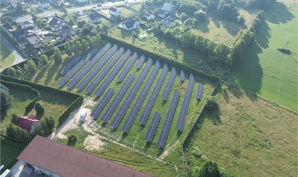 solar panel in the yard