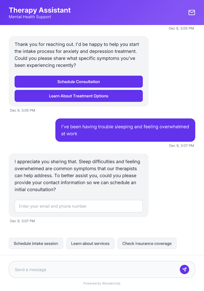 Therapy AI Agent Template for Mental Health Professionals