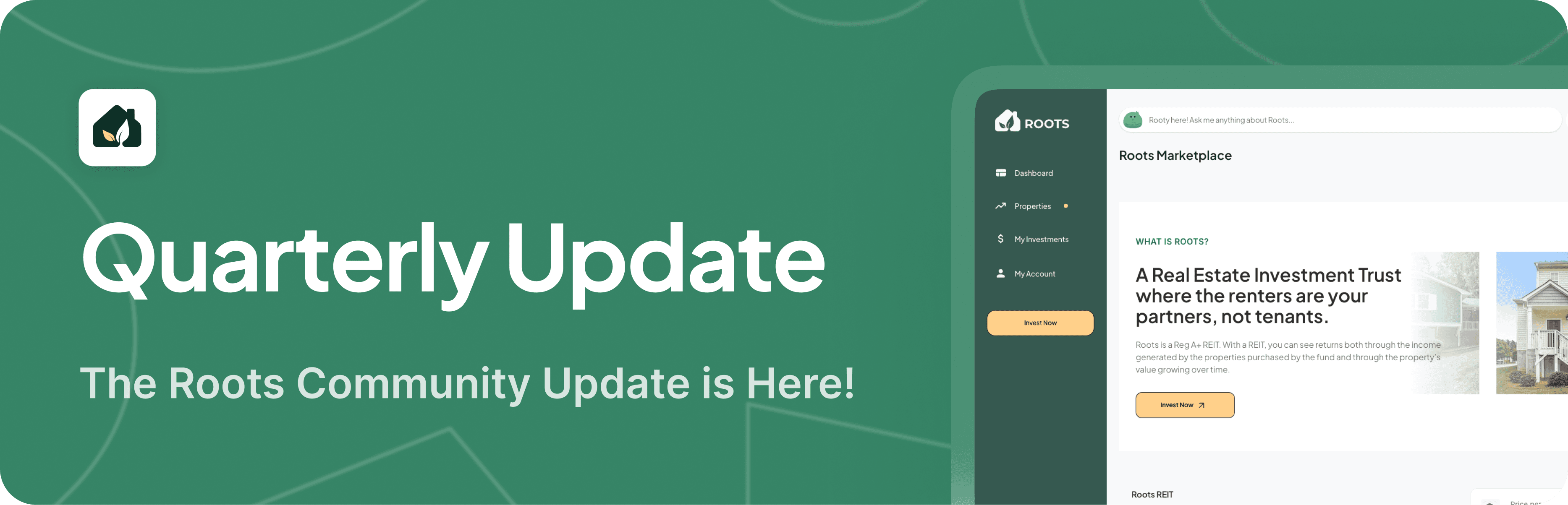 In Q3 2025, Roots welcomed over 3,800 new investors, raised over $13.4M, and added 79 properties to the fund.