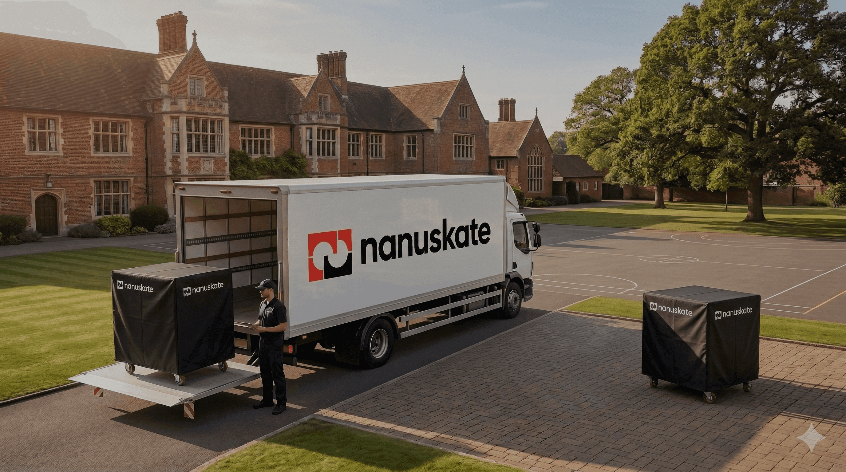 nanuskate truck delivering complete dollies