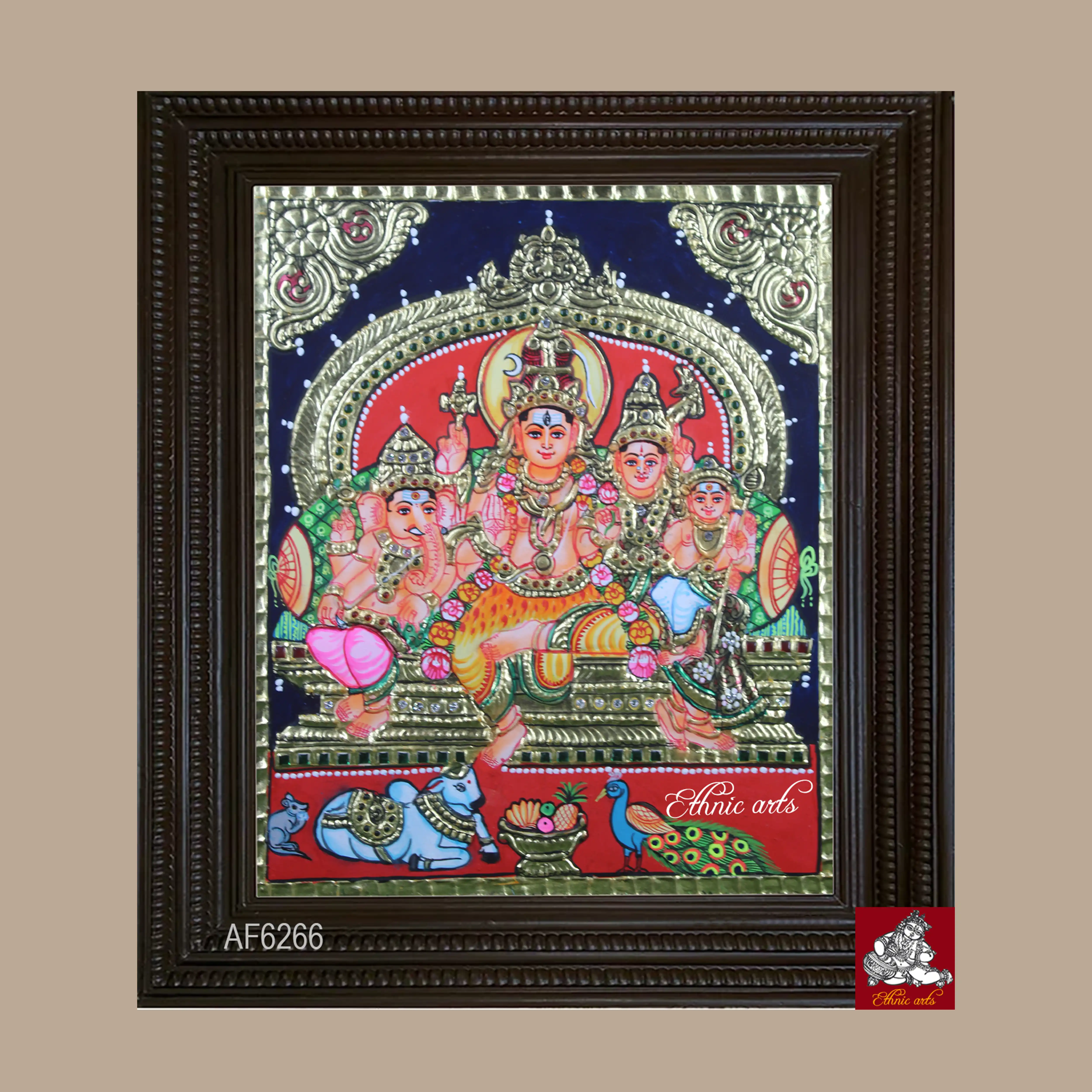 Shiva Family Tanjore Paintings
