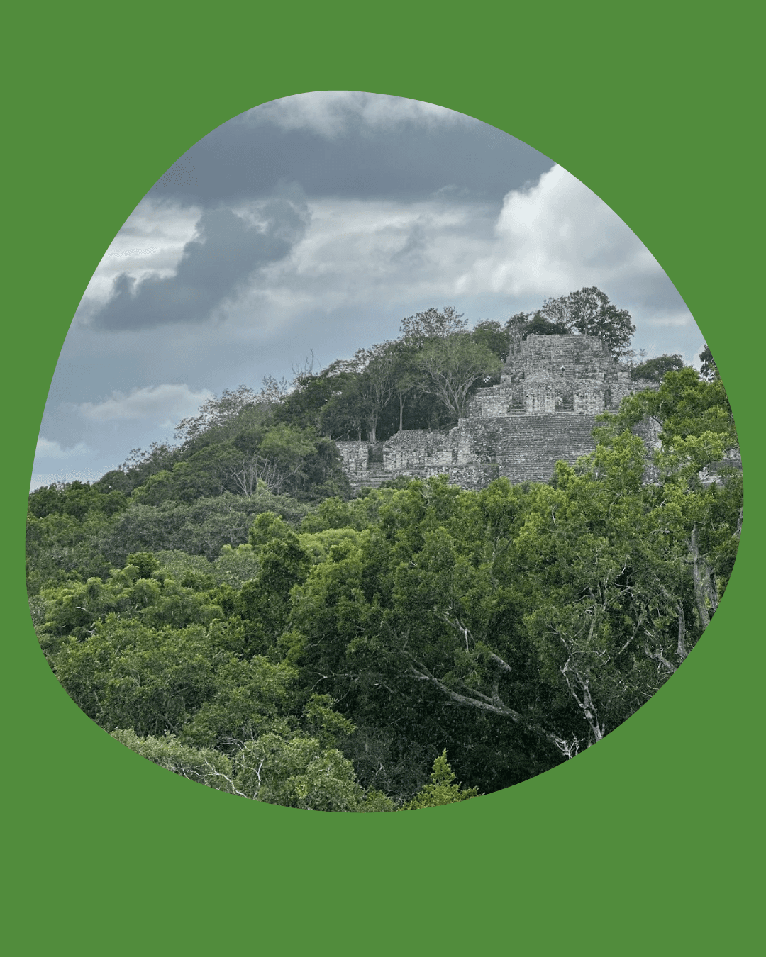 A Mayan structure in Calakmul, 60km deep into the Calakmul Biosphere – the second biggest ‘lung’ on the planet
