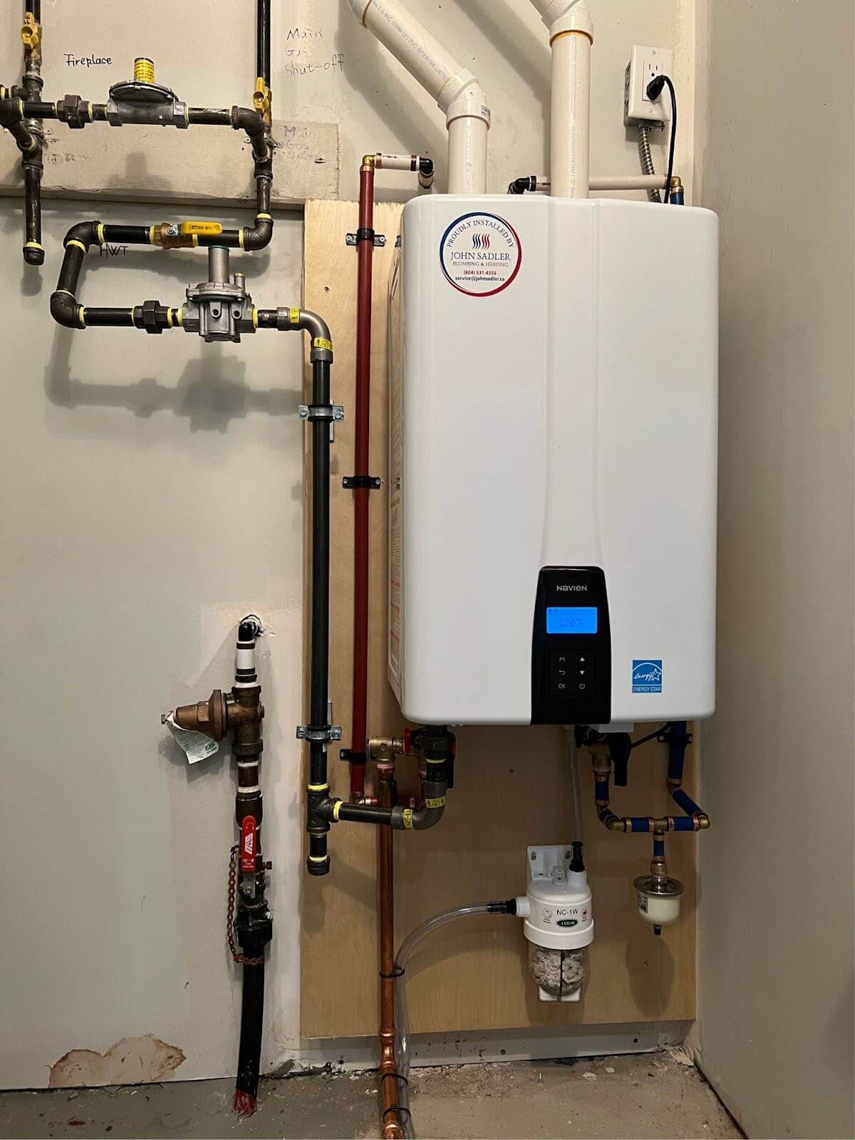 Tankless water heater installed in a mississauga home