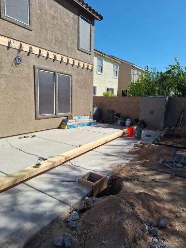 Backyard concrete work in Tucson