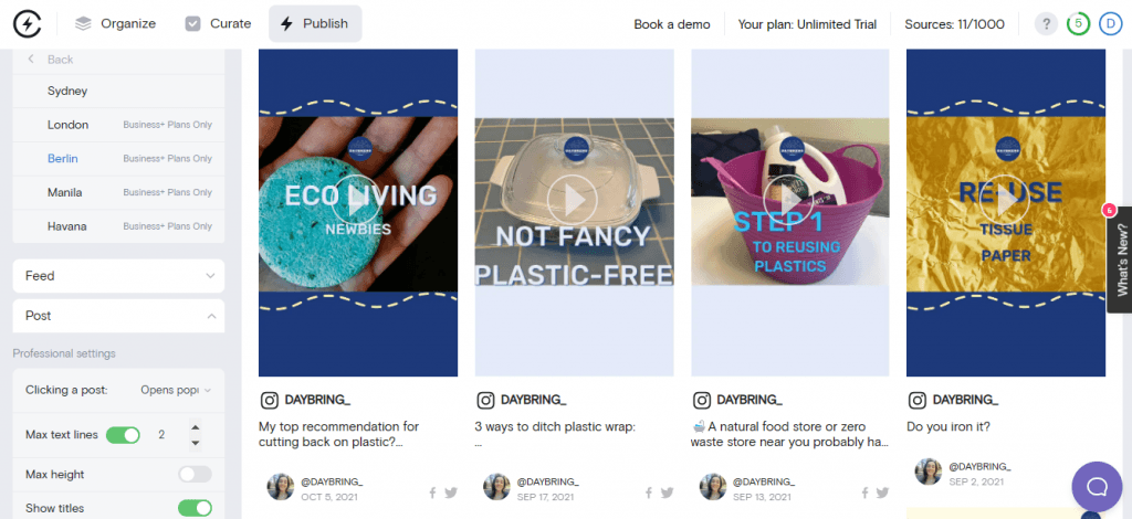 embed instagram stories feed in website with html code