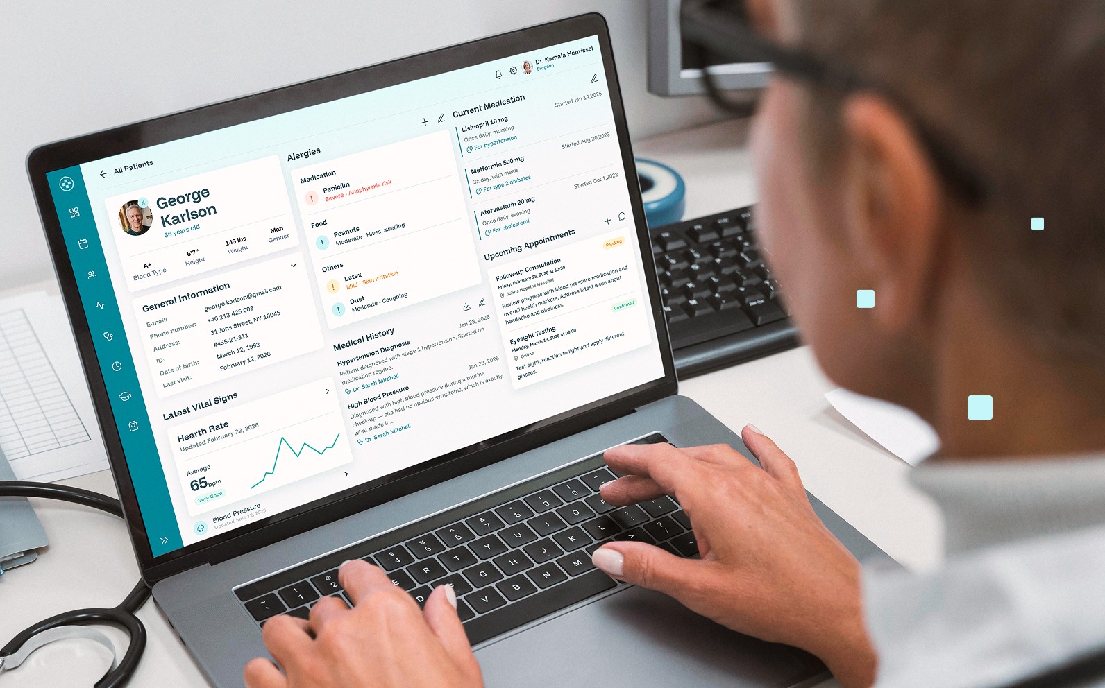  UX/UI design screens for medical app