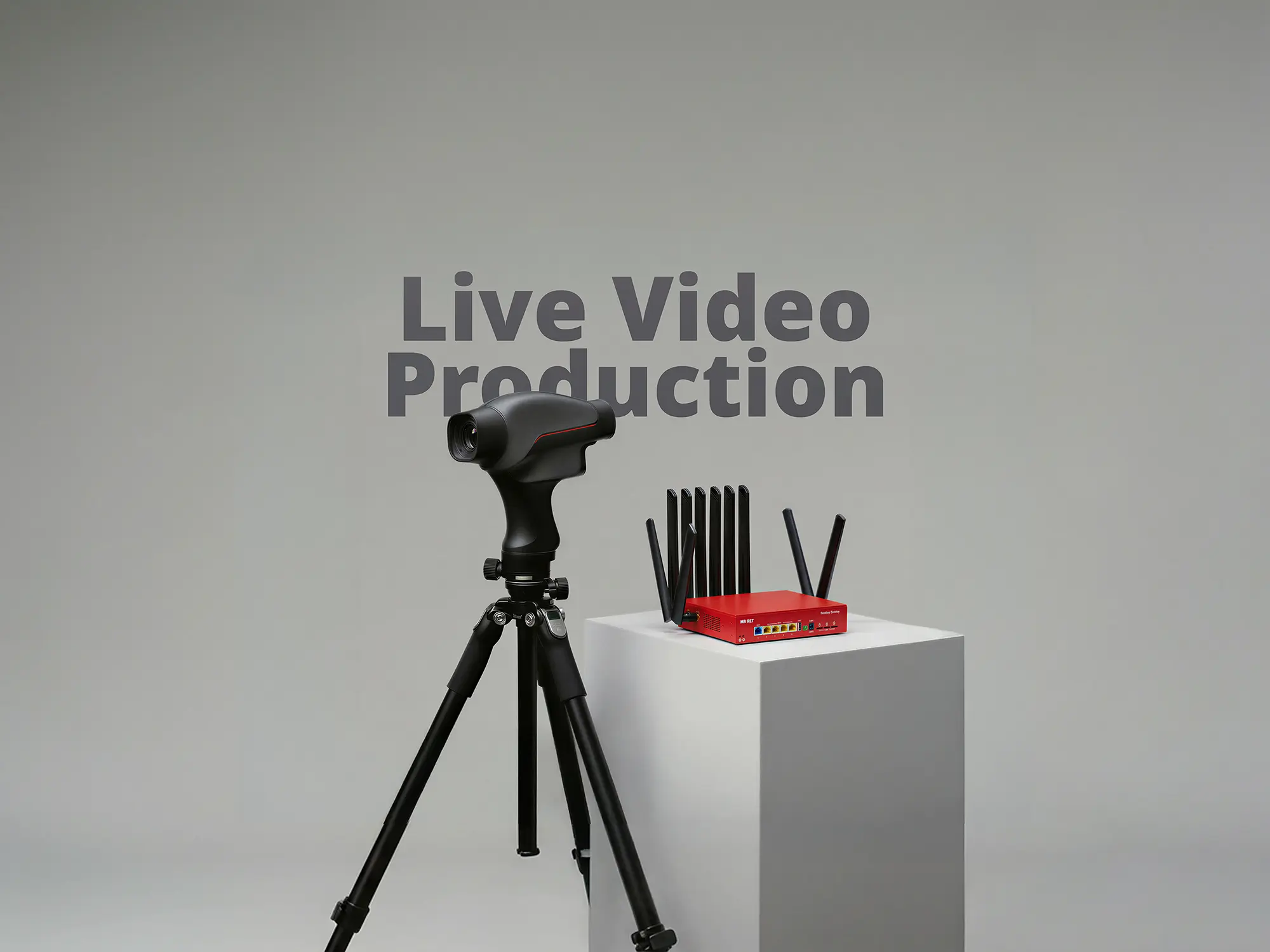 Live Video Production Camera with MRNET Cellular Bonding Gataway