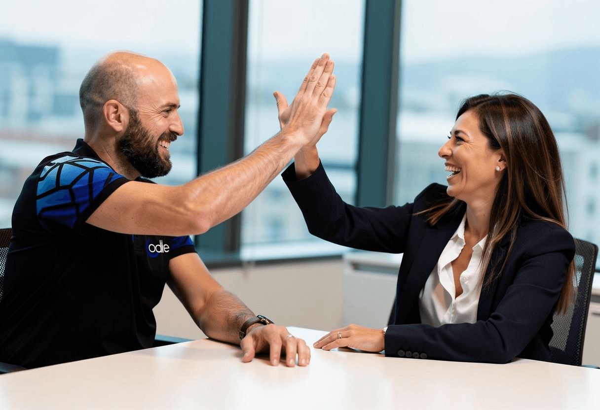 man in white dress shirt sitting beside woman in black long sleeve shirt