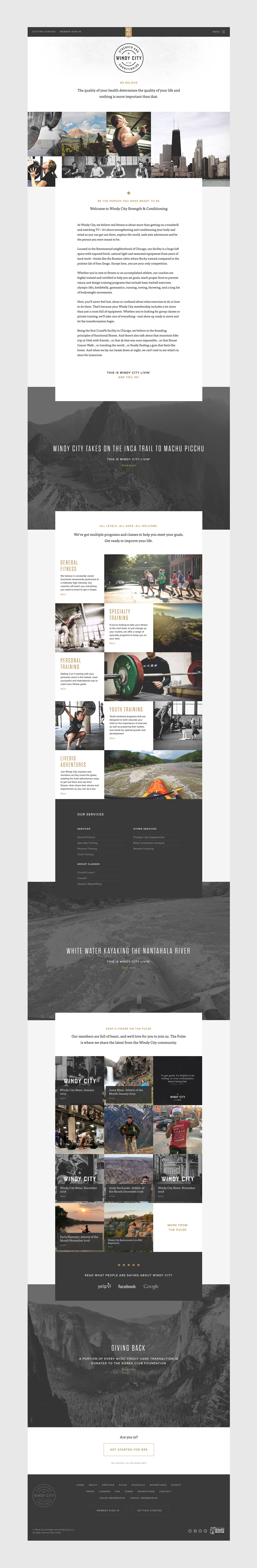 Windy City Strength and Conditioning Website Design