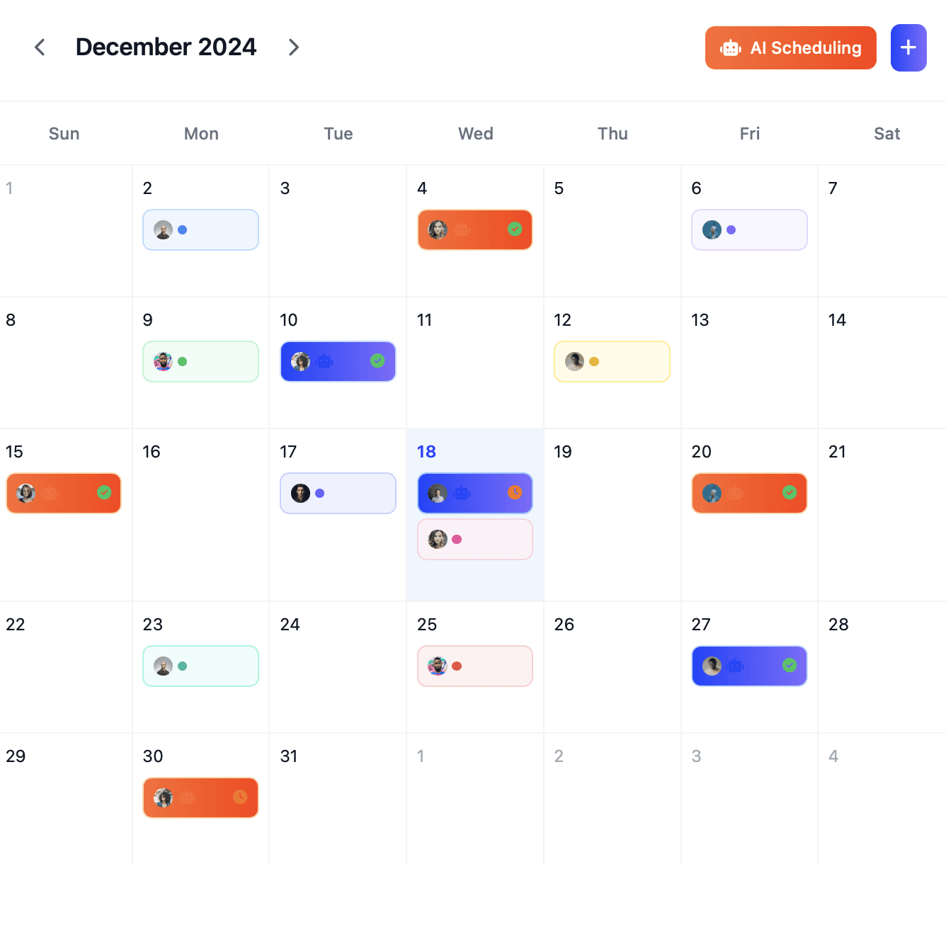 Illustration showing team members connected in real time.