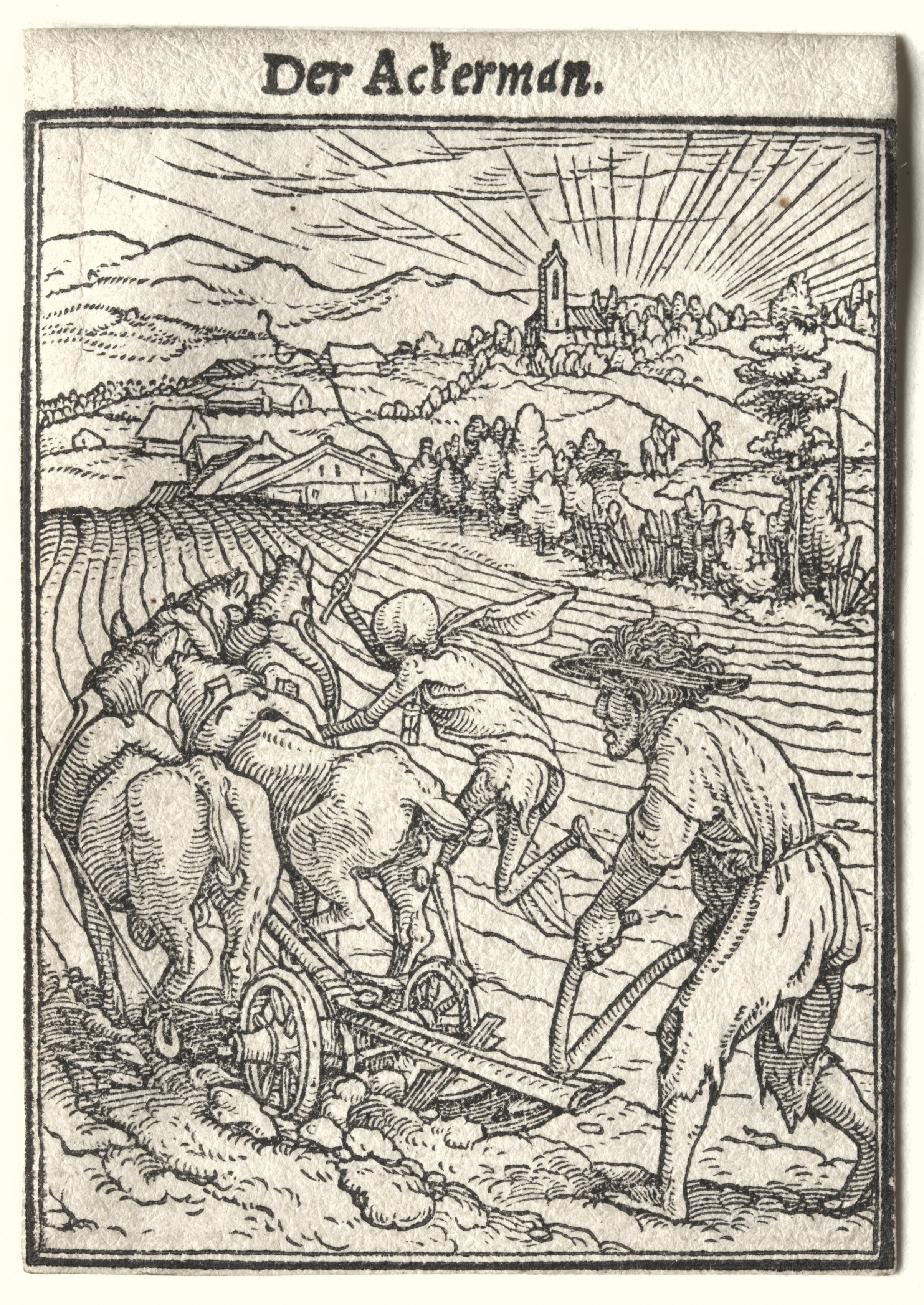 Hans Holbein the Younger, The Ploughman, from the Dance of Death