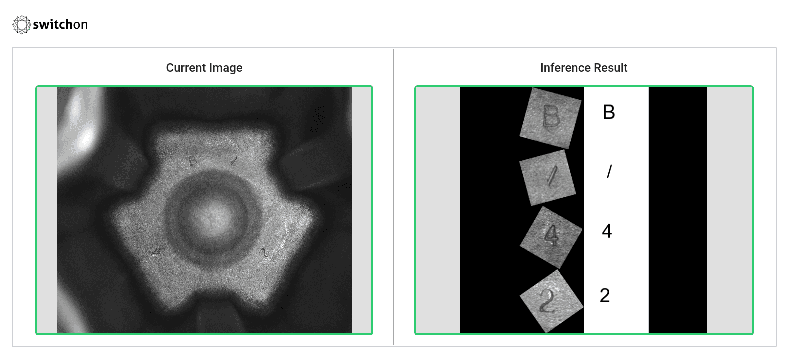 OCR on Automtotive part