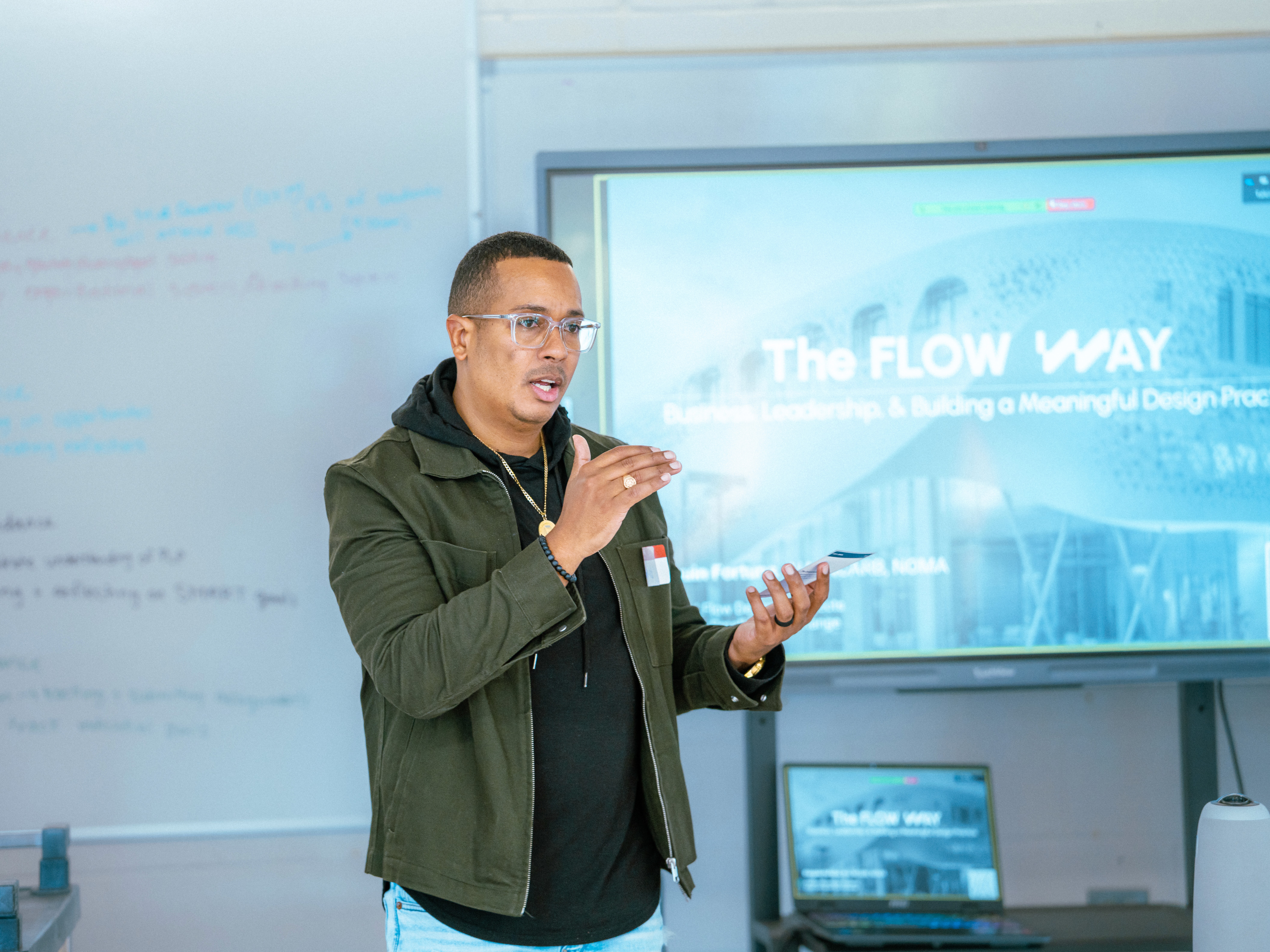 Darguin Fortuna, AIA, NCARB, NOMA, presenting The Flow Way