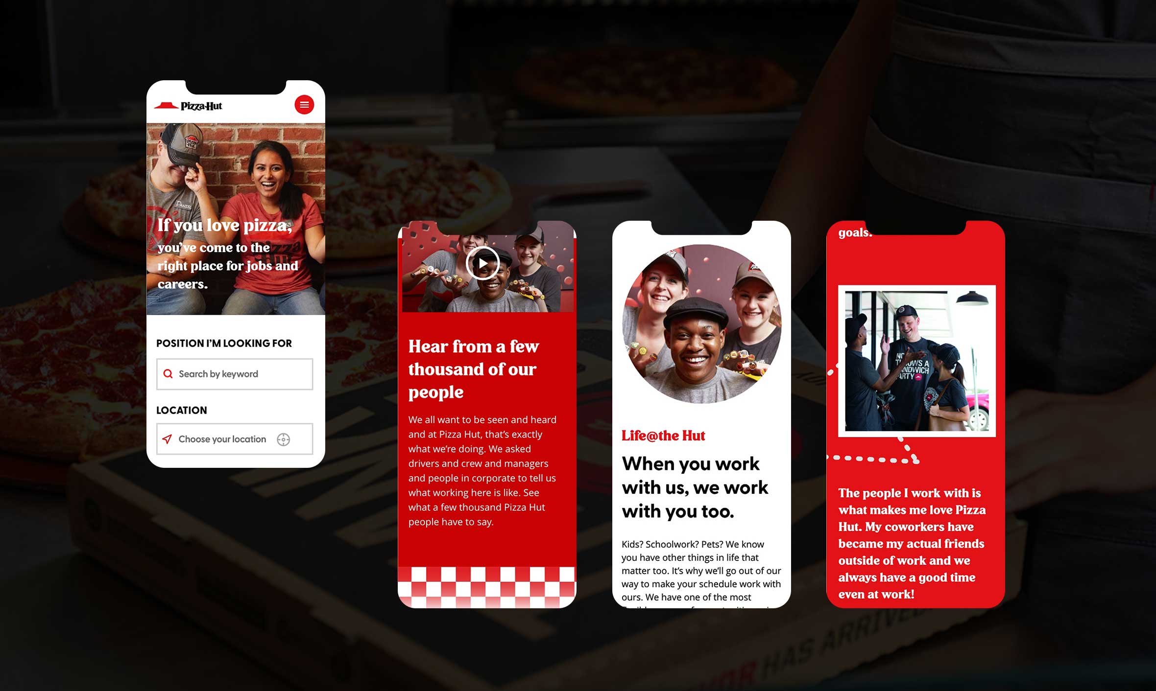 Design example of Pizza Hut's digital advertising