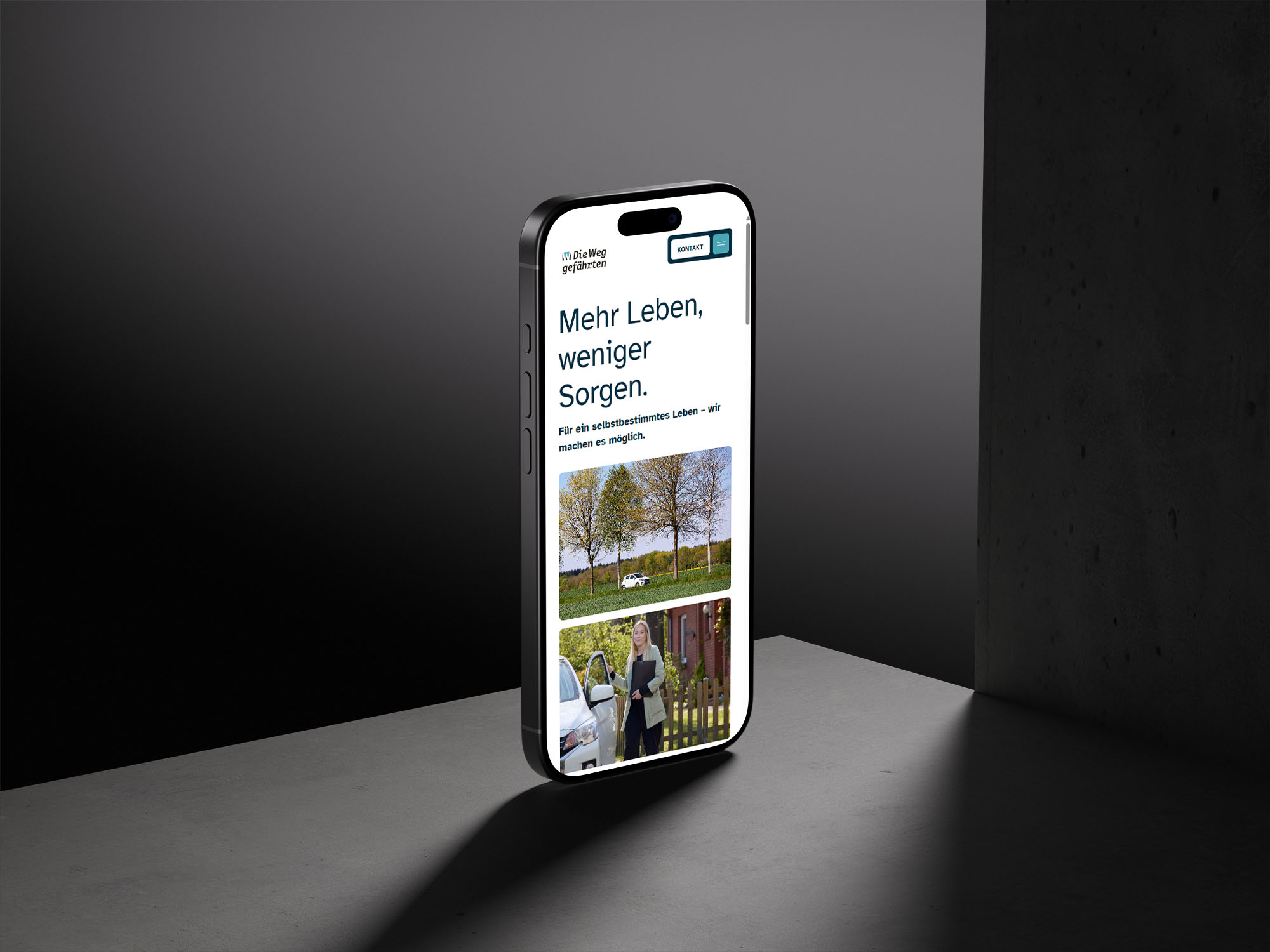 Mobile Website einer sozialen Einrichtung