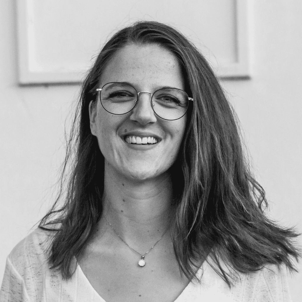 Black and white Professional photo of a female marketing lead