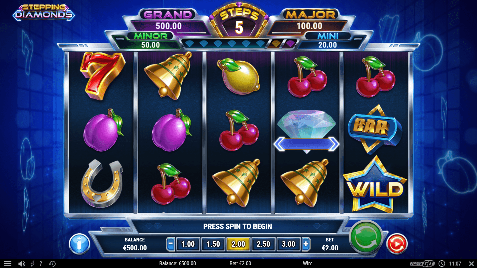 Stepping Diamonds - ecran desktop officiel Play'n GO