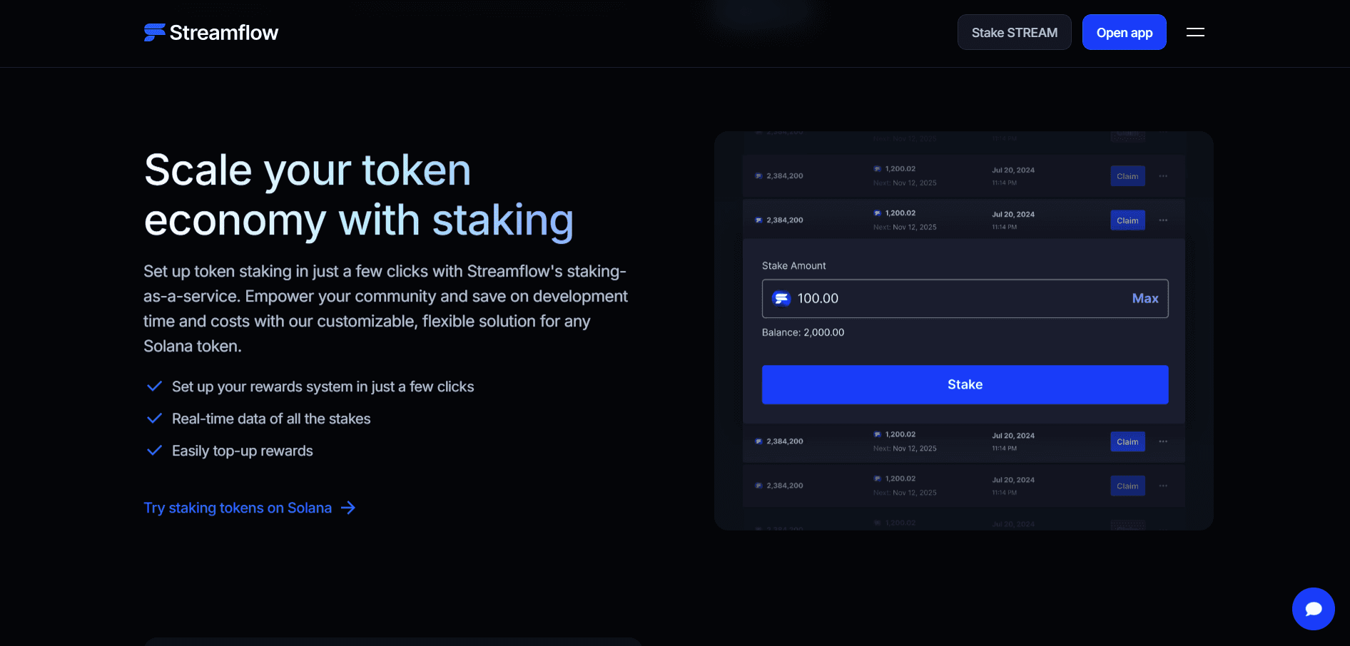 Streamflow Token Distribution