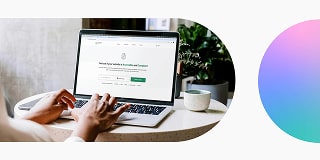 A person using a laptop to check if a website is accessible or not.