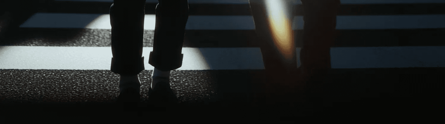 City Walk with Lens Flare