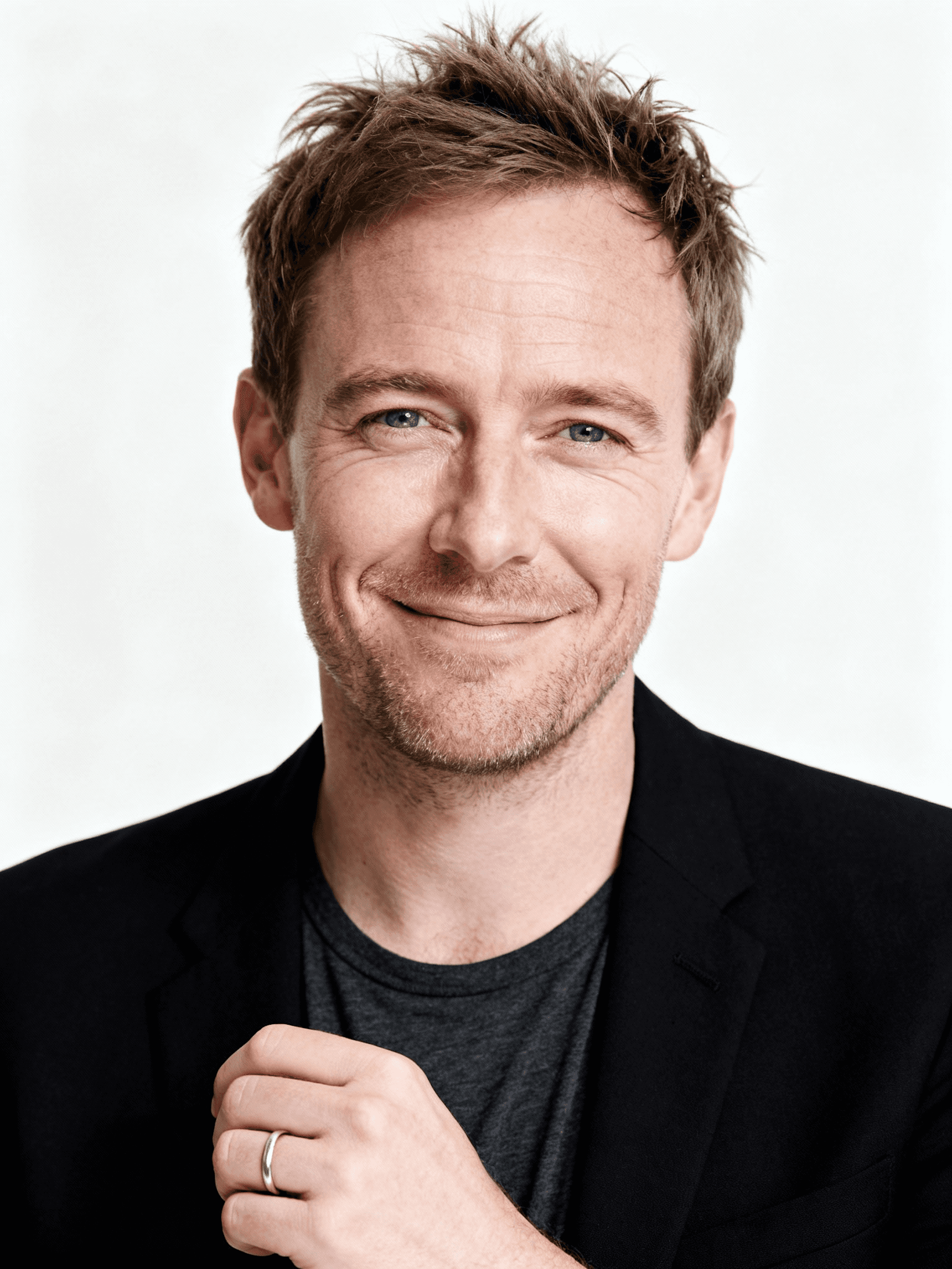 Man in Light Blue Shirt