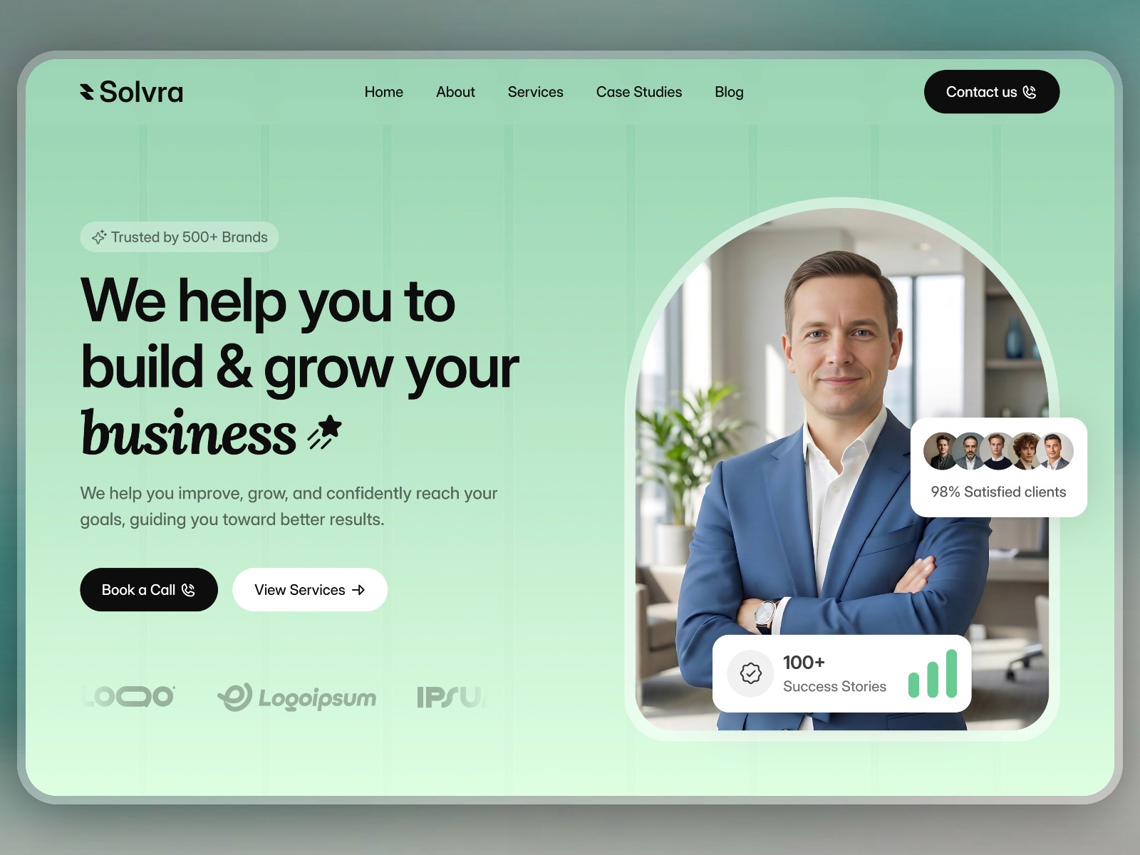 Solvra — 现代专业创意机构官网设计灵感