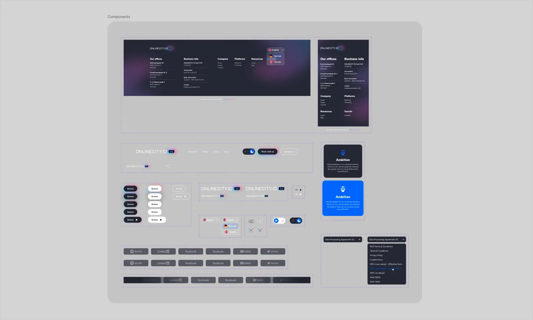 Visning af Figma komponenter