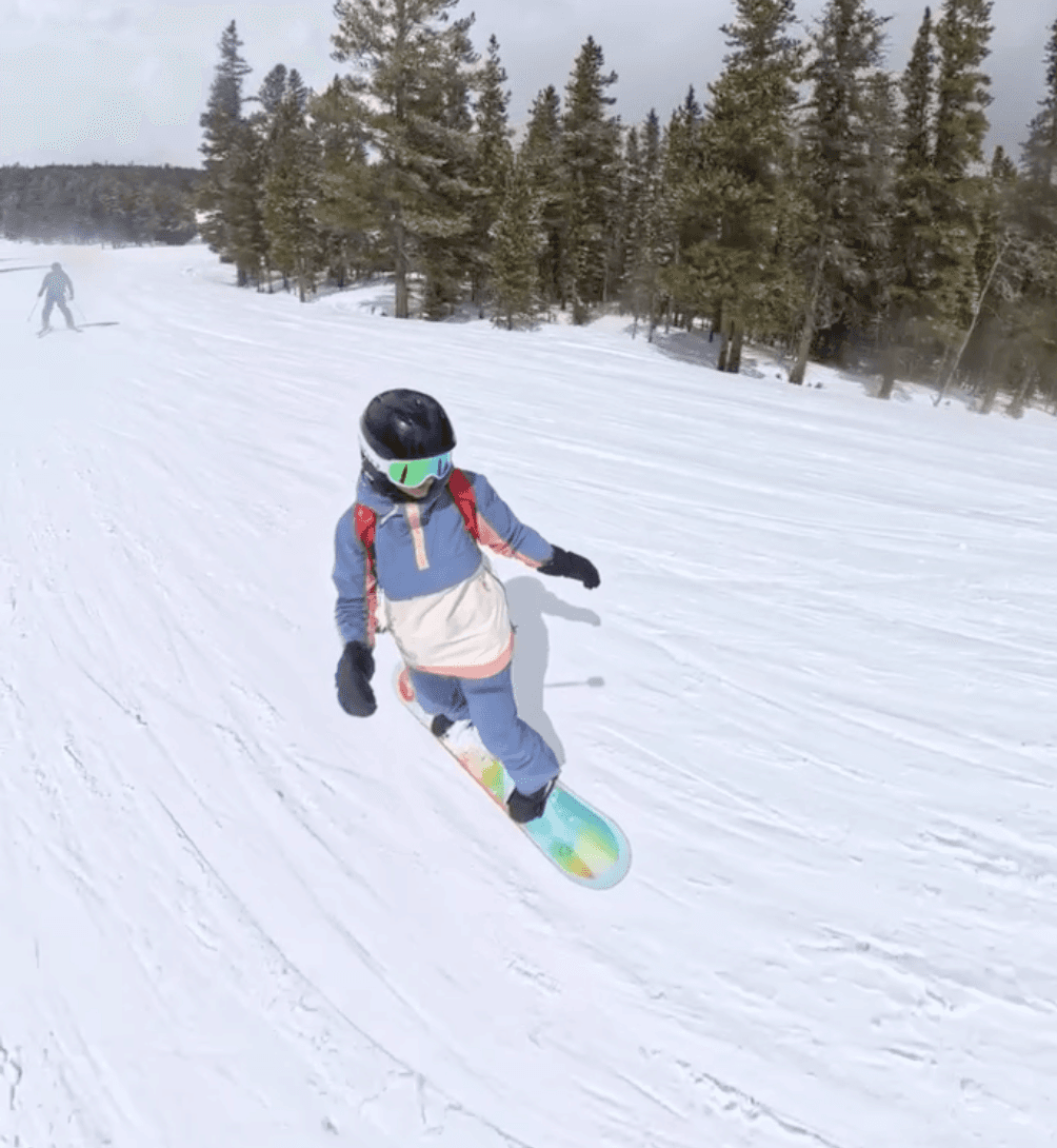 Photo of Ruchika snowboarding