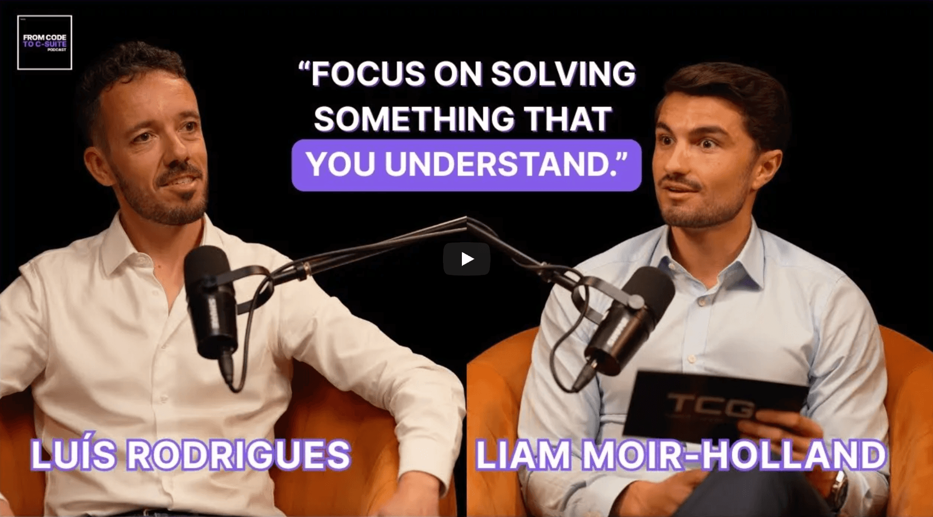 Image of Liam Moir-Holland & Luis Rodrigues having a conversation 