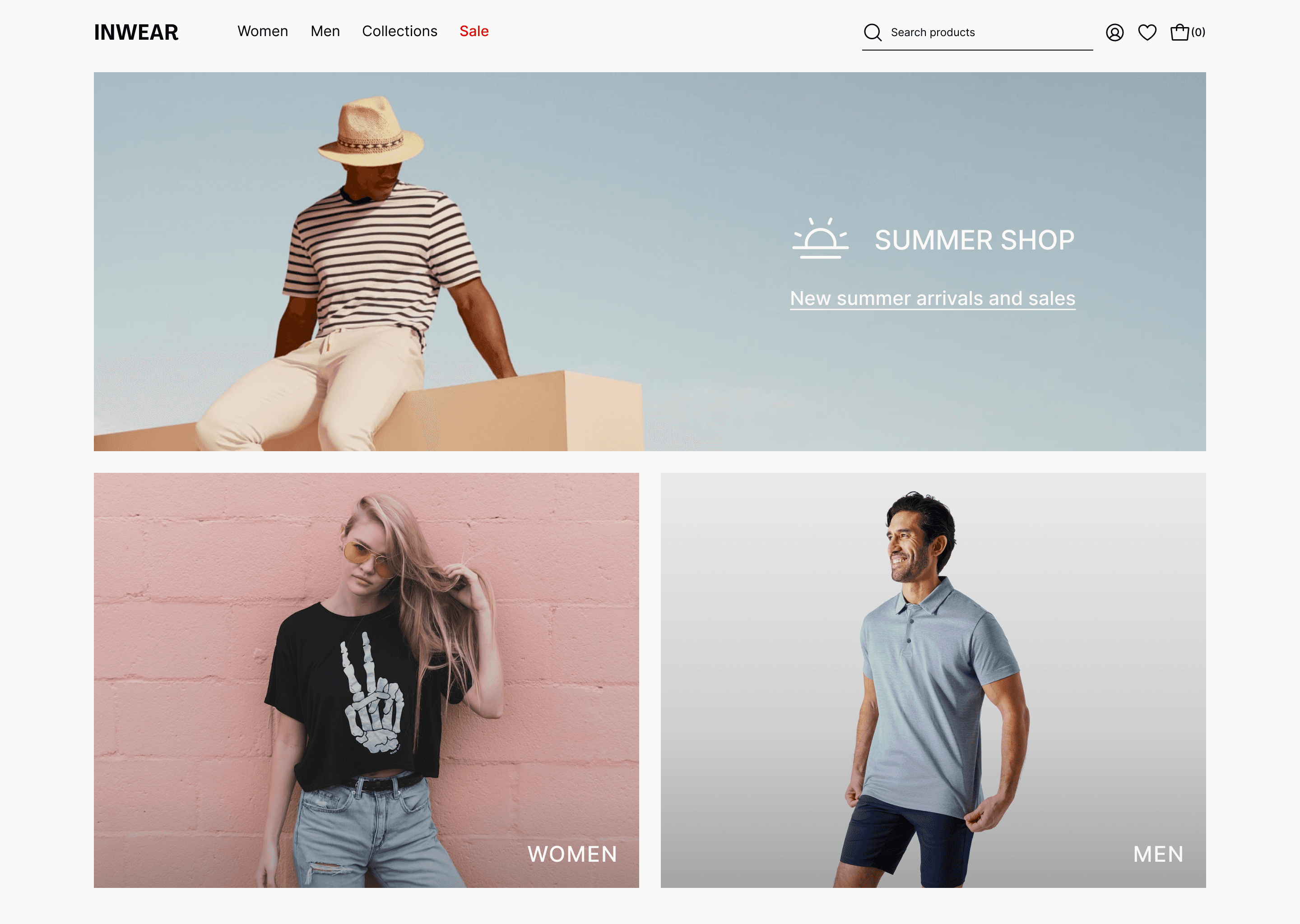Home page. Hero section