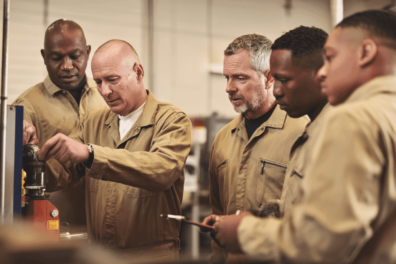 Group of Tradesman in meeting